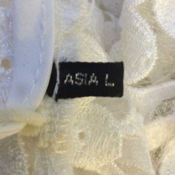 EUC Vintage white lace/black jersey short jumpsuit - Picture 11 of 14